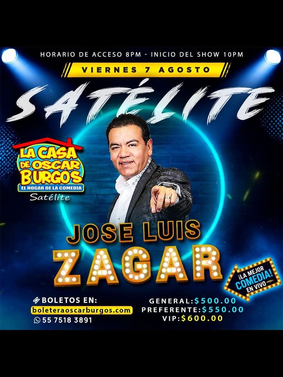 Cartel del evento José Luis Zagar en La Casa de Oscar Burgos Satélite
