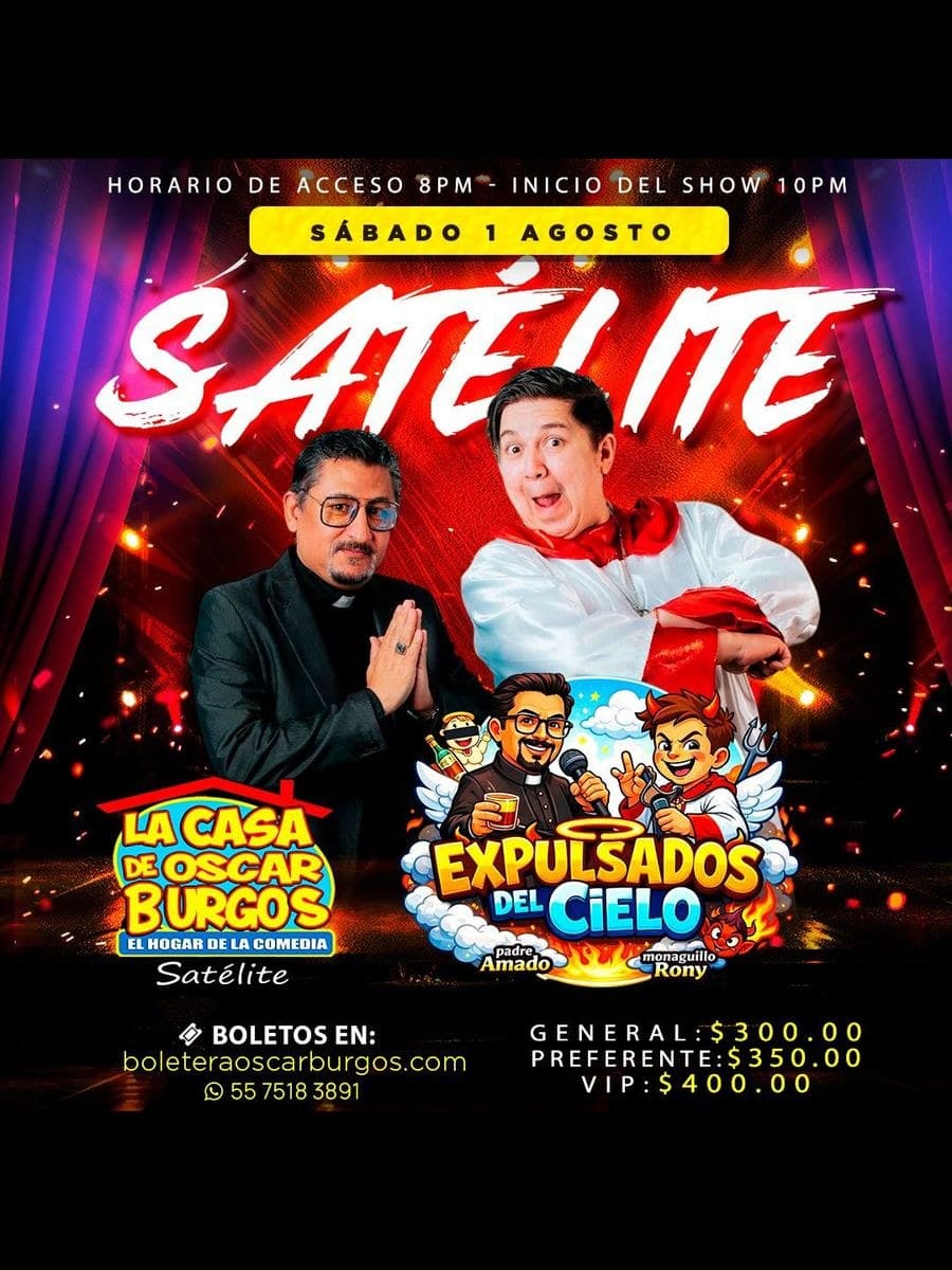 Cartel del evento Expulsados del Cielo en La Casa de Oscar Burgos Satélite